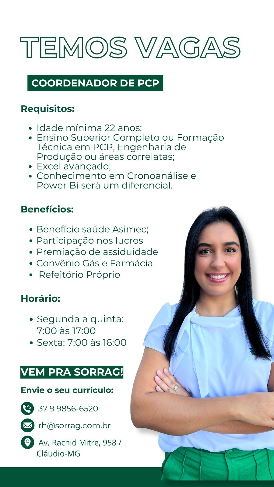 Cartaz da vaga Coordenador de PCP